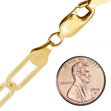 Load image into Gallery viewer, Finished Heavy Round Paperclip Anklet in 14K Gold-Filled
