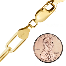 Load image into Gallery viewer, Finished Heavy Square Paperclip Bracelet in 14K Gold-Filled
