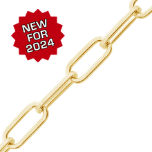 Load image into Gallery viewer, Bulk / Spooled Heavy Square Paperclip Chain in 14K Gold-Filled (9.00 mm)
