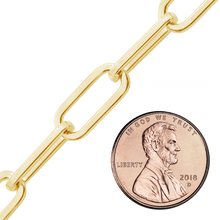 Load image into Gallery viewer, Bulk / Spooled Heavy Square Paperclip Chain in 14K Gold-Filled (9.00 mm)
