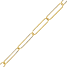Load image into Gallery viewer, Bulk / Spooled Light Paperclip Chain in 14K Gold-Filled (2.50 mm - 4.00 mm)
