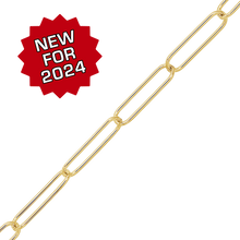 Load image into Gallery viewer, Bulk / Spooled Light Paperclip Chain in 14K Gold-Filled (2.50 mm - 4.00 mm)
