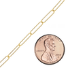 Bulk / Spooled Light Paperclip Chain in 14K Gold-Filled (2.30 mm - 4.00 mm)