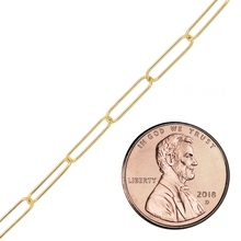 Load image into Gallery viewer, Bulk / Spooled Light Paperclip Chain in 14K Gold-Filled (2.50 mm - 4.00 mm)
