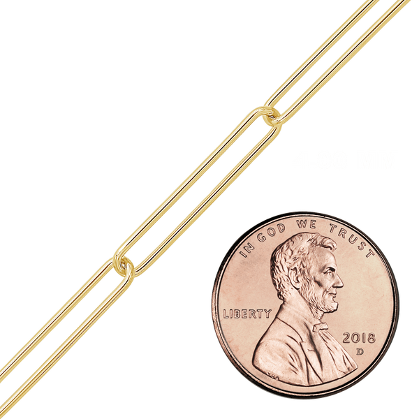 Bulk / Spooled Light Paperclip Chain in 14K Gold-Filled (2.30 mm - 4.00 mm)