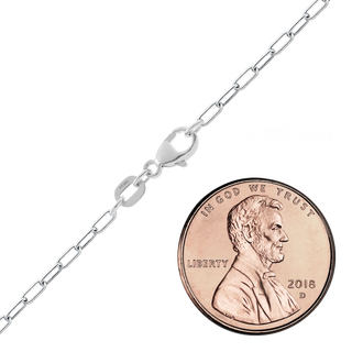Finished Round Paperclip Cable Chain in Platinum
