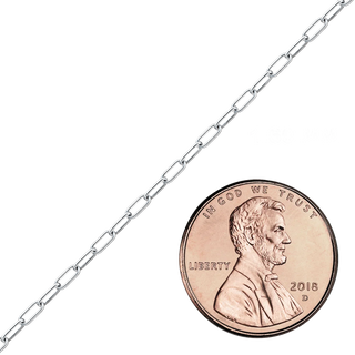 Bulk / Spooled Round Paperclip Cable Chain in Platinum (1.60 mm - 2.70 mm)