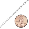Bulk / Spooled Round Paperclip Cable Chain in Platinum (1.60 mm - 2.70 mm)