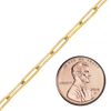 Bulk / Spooled Trace Elongated Paperclip Round Cable Chain in 14K Yellow Gold (2.50 mm - 7.80 mm)