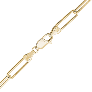 Round Tribeca Trace Paperclip Bracelet in 14K Yellow Gold