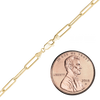 Round Tribeca Trace Paperclip Necklace in 14K Yellow Gold