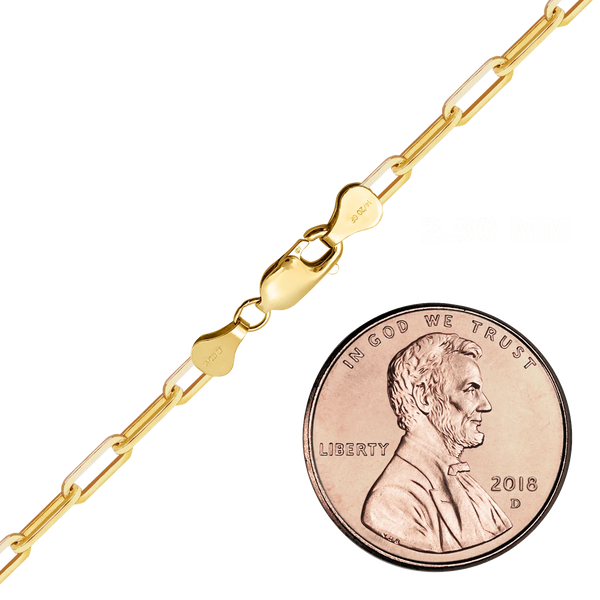 Finished Paperclip Cable Necklace in 14K Gold-Filled