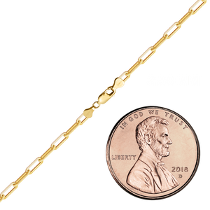 Finished Paperclip Cable Anklet in 14K Gold-Filled