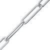Bulk / Spooled Trace Elongated Paperclip Round Cable Chain in Sterling Silver (2.50 mm - 7.80 mm)
