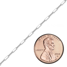 Load image into Gallery viewer, Bulk / Spooled Trace Elongated Paperclip Round Cable Chain in Sterling Silver (2.50 mm - 7.80 mm)
