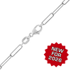 Finished Round Paperclip Cable Chain in Platinum