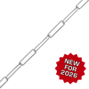 Bulk / Spooled Round Paperclip Cable Chain in Platinum (1.60 mm - 2.70 mm)