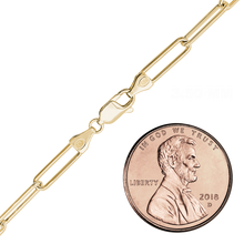 Load image into Gallery viewer, Round Tribeca Trace Paperclip Bracelet in 14K Yellow Gold
