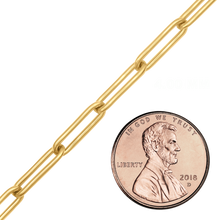 Load image into Gallery viewer, Bulk / Spooled Paperclip Cable Chain in 14K Gold-Filled (2.50 mm- 4.00 mm)
