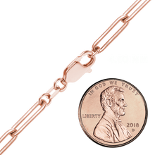 Load image into Gallery viewer, Finished Paperclip Cable Anklet in 14K Rose Gold-Filled
