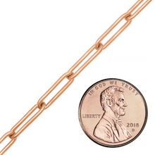 Load image into Gallery viewer, Bulk / Spooled Paperclip Cable Chain in 14K Rose Gold-Filled (4.00 mm)
