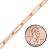 Bulk / Spooled Paperclip Cable Chain in 14K Rose Gold-Filled (4.00 mm)