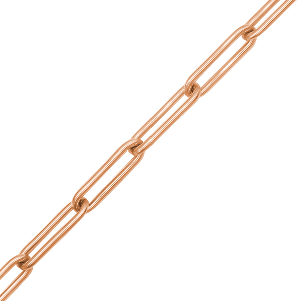 Bulk / Spooled Paperclip Cable Chain in 14K Rose Gold-Filled (4.00 mm)