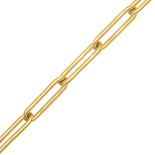 Load image into Gallery viewer, Bulk / Spooled Trace Elongated Paperclip Round Cable Chain in 14K Yellow Gold (2.50 mm - 7.80 mm)
