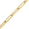Bulk / Spooled Trace Elongated Paperclip Round Cable Chain in 14K Yellow Gold (2.50 mm - 7.80 mm)
