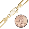 Round Tribeca Trace Paperclip Necklace in 14K Yellow Gold