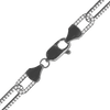 Tribeca Trace Paperclip Chain Necklace with CZ Stones in Sterling Silver Black Ruthenium Finish