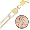 Tribeca Trace Paperclip Chain Necklace with CZ Stones in Sterling Silver 18K Yellow Gold Finish