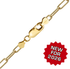 Finished Textured Paperclip Cable Necklace in 14K Gold-Filled