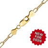 Finished Textured Paperclip Cable Anklet in 14K Gold-Filled