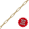 Bulk / Spooled Textured Paperclip Cable Chain in 14K Gold-Filled (2.30 mm)