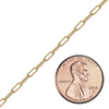 Bulk / Spooled Textured Paperclip Cable Chain in 14K Gold-Filled (2.30 mm)