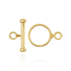ITI NYC Toggle Pearl Clasps with Ball Ends in 14K Gold