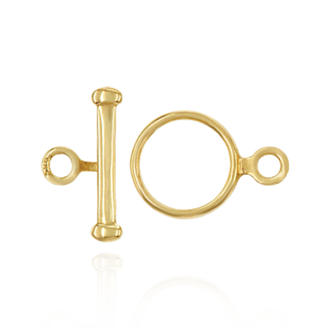 ITI NYC Toggle Pearl Clasps with Ball Ends in 14K Gold