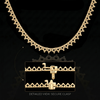 3 Prong Round Tennis Necklace Mounting in 14K Gold (.025 ct / 1.75 mm)