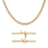 3 Prong Round Tennis Necklace Mounting in 14K Gold (.025 ct / 1.75 mm)