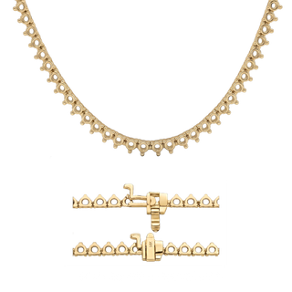 3 Prong Round Tennis Necklace Mounting in 14K Gold (.025 ct / 1.75 mm)