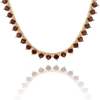 Tennis Necklace with Garnet Stones (January Birthstones) in 14K Gold (1.75 mm - 4.0 mm)