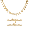 3 Prong Round Tennis Necklace Mounting in 14K Gold (.10 ct / 3.0 mm)