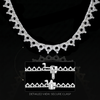 3 Prong Round Tennis Necklace Mounting in 18K Gold (.15 ct / 3.4 mm)