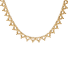 3 Prong Round Tennis Necklace Mounting in 18K Gold (.15 ct / 3.4 mm)