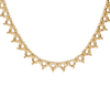 3 Prong Round Tennis Necklace Mounting in 18K Gold (.20 ct / 3.8 mm)