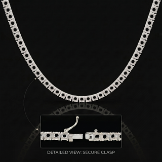 Tennis Necklace Mounting in Sterling Silver (.03 ct / 2.0 mm)