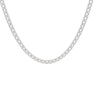 Tennis Necklace Mounting in Sterling Silver (.03 ct / 2.0 mm)