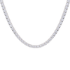Tennis Necklace with Cubic Zirconia in Sterling Silver (2 mm - 4 mm)