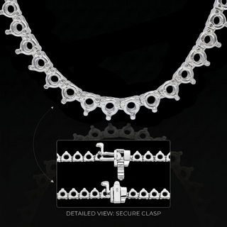 3 Prong Round Tennis Necklace Mounting in 18K Gold (.25 ct / 4.0 mm)